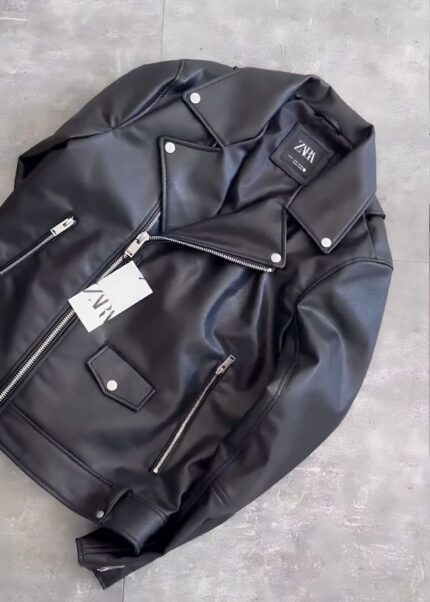FAUX LEATHER BIKER JACKET