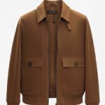 Classic Relaxed Suede Leather Bomber Jacket