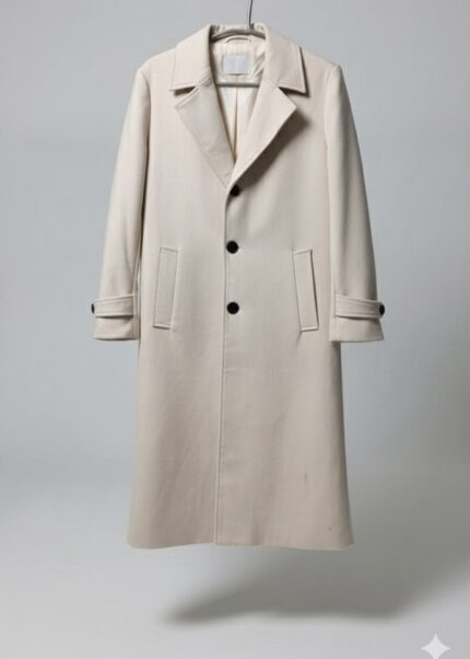 Classic Notched Lapel Long Coat
