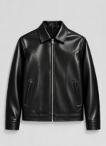 The Onyx Curved-Panel Leather Jacket