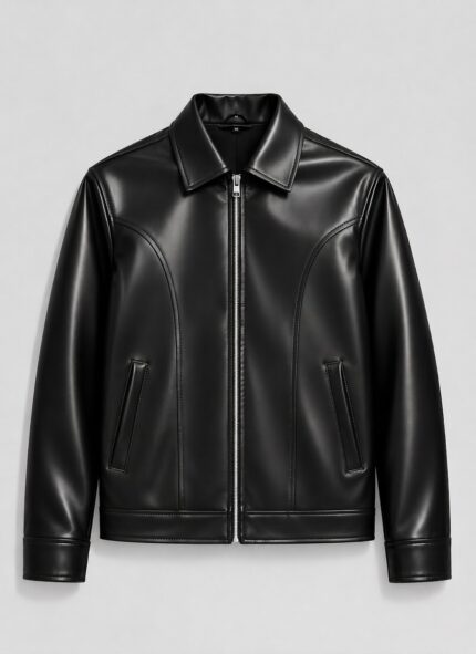 The Onyx Curved-Panel Leather Jacket