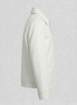 Off-White Vegan Leather Point-Collar Jacket - Image 2